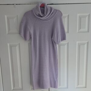 Kensie Light Purple Cowl Neck Sweater Dress
